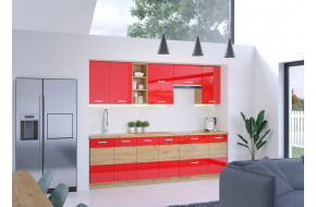 Artisan Raudona 260 Virtuvės baldų komplektas