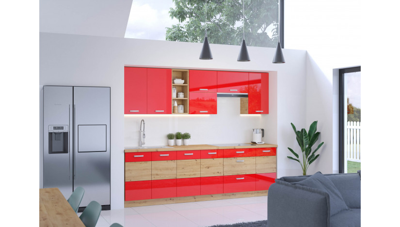 ARTISAN Raudona 60 D 3S BB pastatoma spintelė su stalčiais