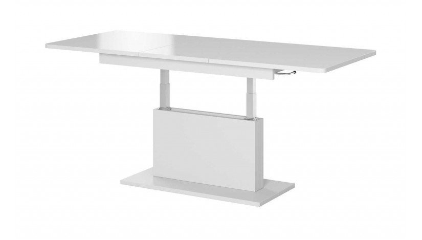 BUSETTI stalas išskleidžiamas 126-167/70/56-74 cm balta / balta sp.