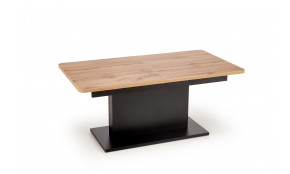 BUSETTI stalas išskleidžiamas 126-167/70/56-74 cm wotan / juoda sp.