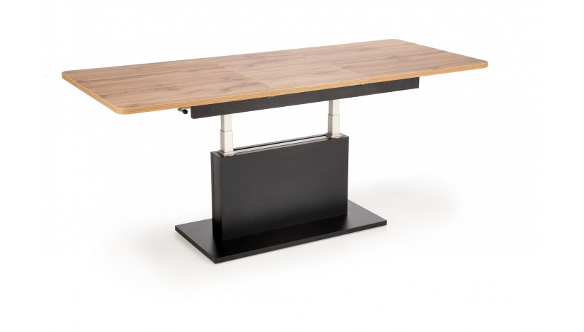 BUSETTI stalas išskleidžiamas 126-167/70/56-74 cm wotan / juoda sp.
