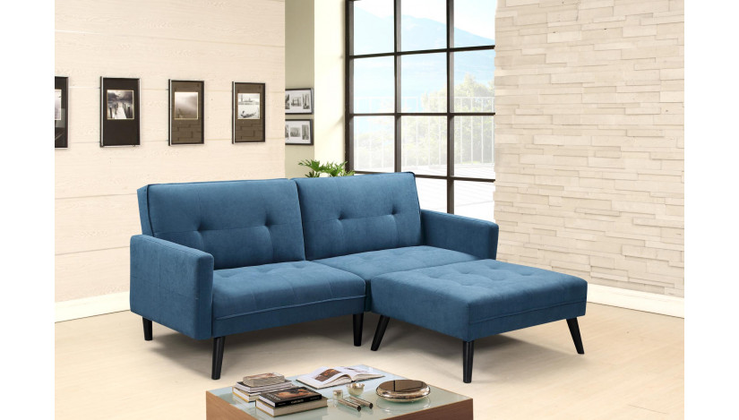 CORNER Sofa lova mėlyna