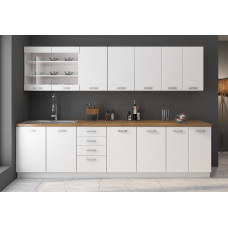 Eko White 260 cm Virtuvės Baldų Komplektas