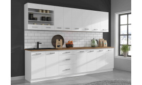 EKO WHITE 300 cm virtuvės baldų komplektas