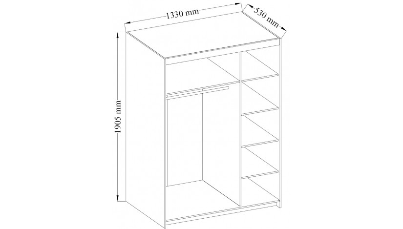 ELENA 3D Spinta su veidrodžiu betonas