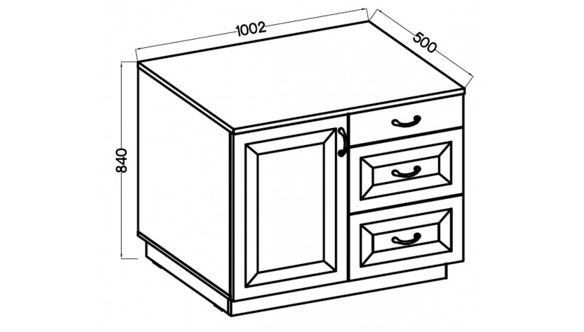 FLAWIA 1D3S komoda 100 cm