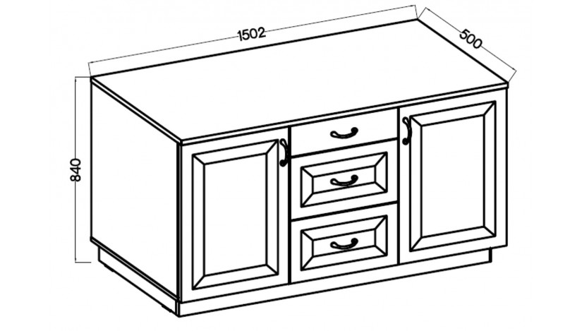 FLAWIA 2D3S komoda 150 cm