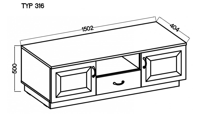 FLAWIA 2D1S TV staliukas 150 cm