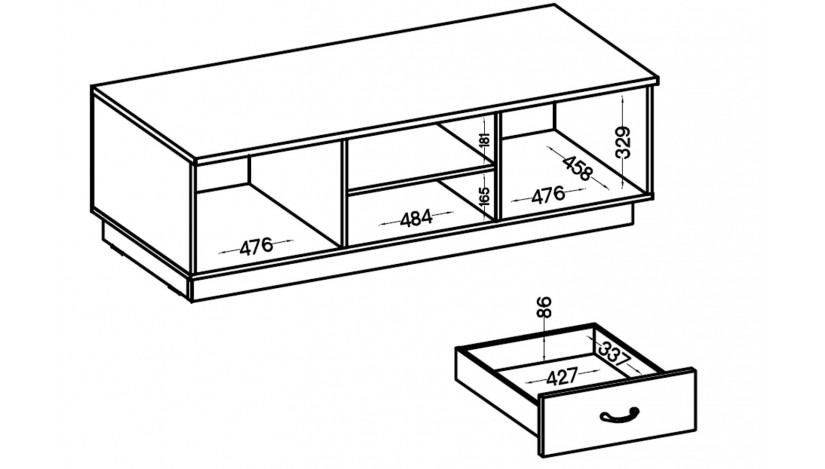 FLAWIA 2D1S TV staliukas 150 cm