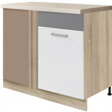 Global GLO-25D pastatoma kampinė spintelė *110x60 dešinė su lentyna