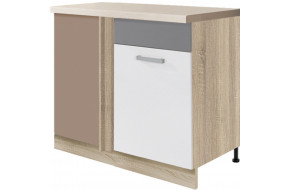 Global GLO-25D pastatoma kampinė spintelė *110x60 dešinė su lentyna