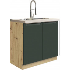 Glamour GLA-12D Kriauklės Spintelė 80 cm Žalia