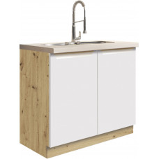 Glamour GLA-13D Kriauklės Spintelė 90 cm Balta