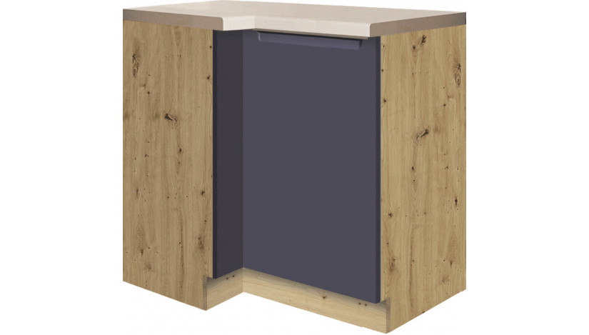 Glamour GLA-14D pastatoma kampinė spintelė 100x70 cm dešinė  Mėlyna