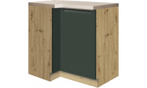Glamour GLA-14D pastatoma kampinė spintelė 100x70 cm dešinė  Žalia