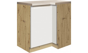 Glamour GLA-15D pastatoma kampinė spintelė 100x70 cm kairė Balta