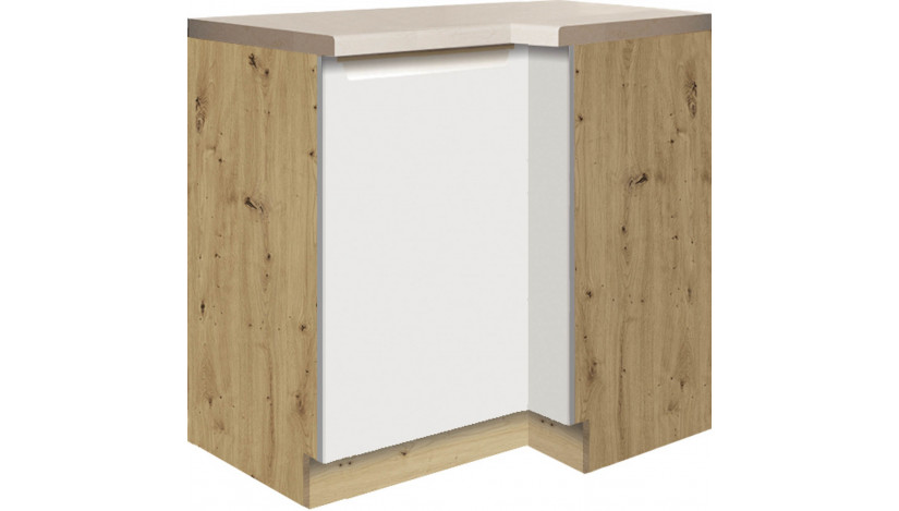 Glamour GLA-15D pastatoma kampinė spintelė 100x70 cm kairė Balta
