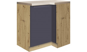 Glamour GLA-15D pastatoma kampinė spintelė 100x70 cm kairė Mėlyna