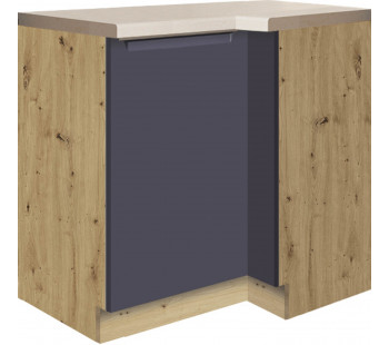 Glamour GLA-15D pastatoma kampinė spintelė 100x70 cm kairė Mėlyna