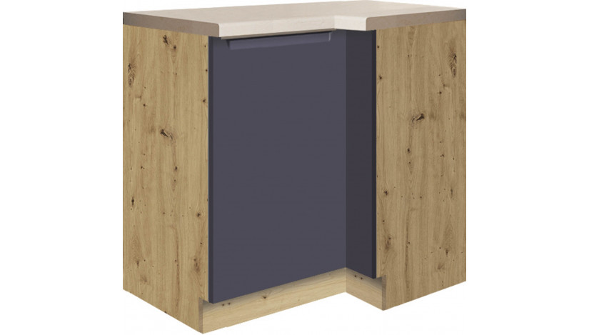 Glamour GLA-15D pastatoma kampinė spintelė 100x70 cm kairė Mėlyna