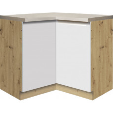 Glamour GLA-16D kampinė spintelė 90x90 su lentyna Balta