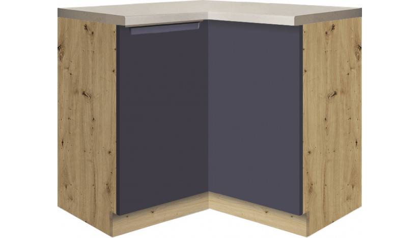 Glamour GLA-16D kampinė spintelė 90x90 su lentyna Mėlyna