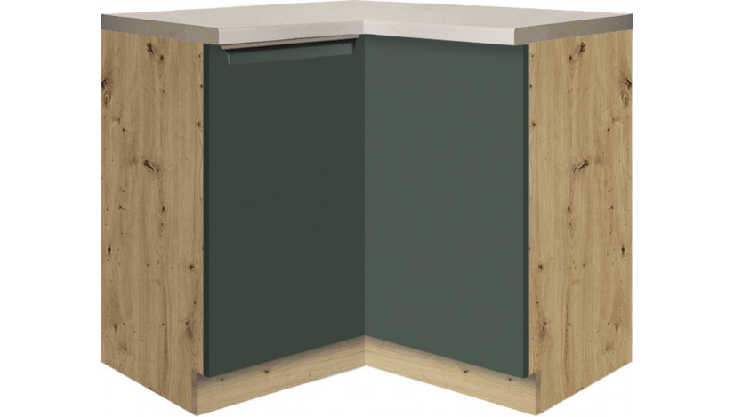 Glamour GLA-16D kampinė spintelė 90x90 su cargo karusele Žalia