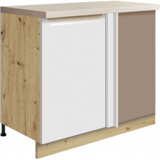 Glamour GLA-24D pastatoma kampinė spintelė *110x60 kairė su lentyna Balta