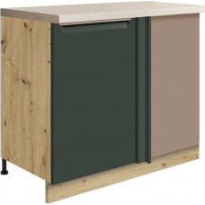 Glamour GLA-24D pastatoma kampinė spintelė *110x60 kairė su lentyna Žalia