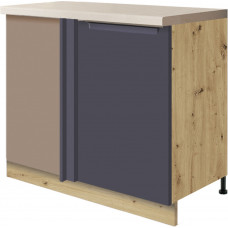 Glamour GLA-25D pastatoma kampinė spintelė *110x60 dešinė su lentyna Mėlyna