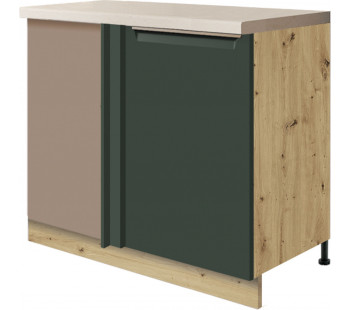 Glamour GLA-25D pastatoma kampinė spintelė *110x60 dešinė su lentyna Žalia