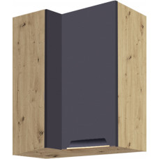 Glamour GLA-45G spintelė kampinė pakabinama 70x40 dešinė Mėlyna