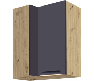 Glamour GLA-45G spintelė kampinė pakabinama 70x40 dešinė Mėlyna