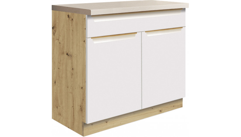 Glamour GLA-7D pastatoma spintelė 90 cm Balta