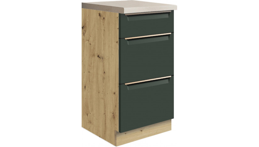 Glamour GLA-8D spintelė su stalčiais 40 cm Žalia