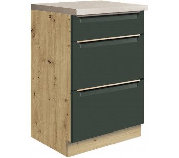 Glamour GLA-9D spintelė su stalčiais 50 cm Žalia