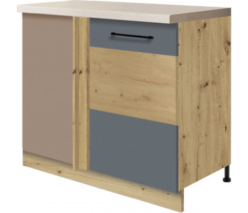 Infinity INF-25D pastatoma kampinė spintelė *110x60 dešinė su lentyna