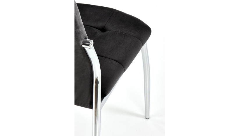 K416 kėdė juoda velvetas 