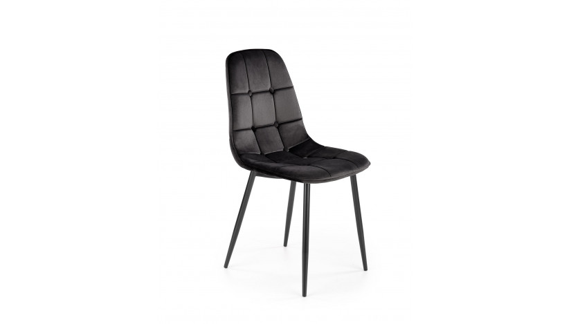 K417 kėdė juoda velvetas 