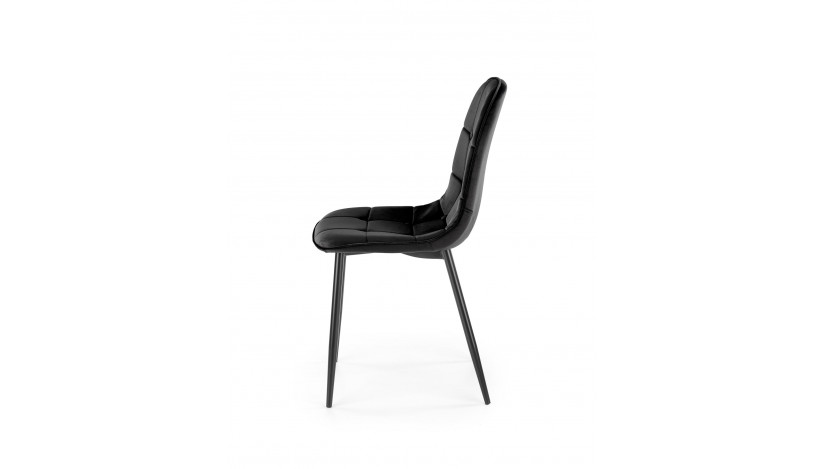 K417 kėdė juoda velvetas 