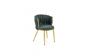 K517 kėdė tamsiai žalia / aukso  sp.