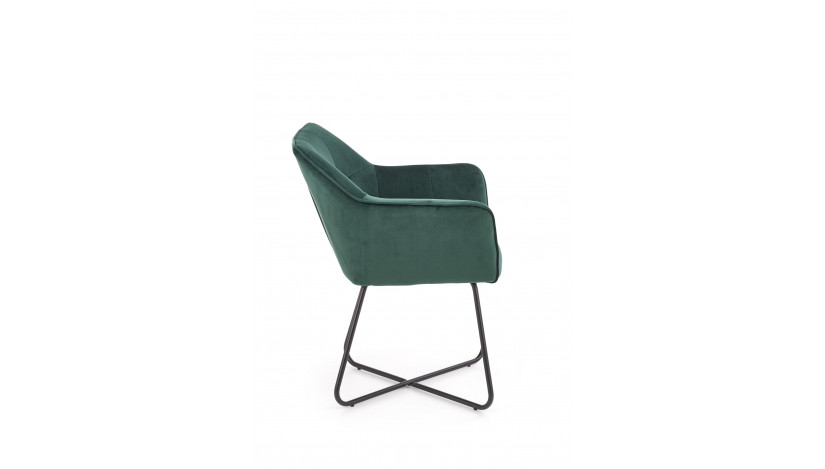 K377 Kėdė metalinė tamsiai žalia