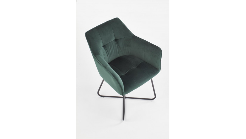K377 Kėdė metalinė tamsiai žalia