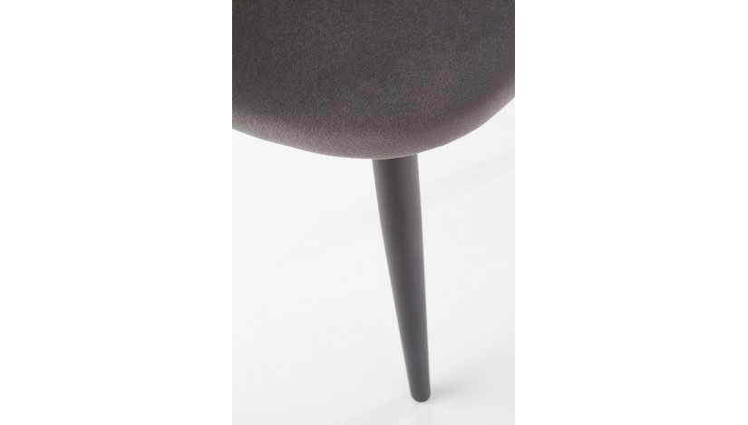 K384 Kėdė metalinė pelenų / juoda