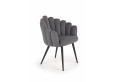 K410 Kėdė metalinė pelenų velvetas