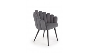 K410 Kėdė metalinė pelenų velvetas