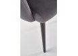 K410 Kėdė metalinė pelenų velvetas