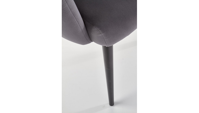 K410 Kėdė metalinė pelenų velvetas