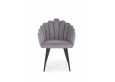 K410 Kėdė metalinė pelenų velvetas