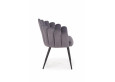 K410 Kėdė metalinė pelenų velvetas